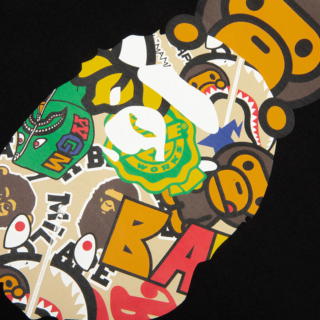 Kids BAPE Milo Assorted Milo on Ape Head Tee Black