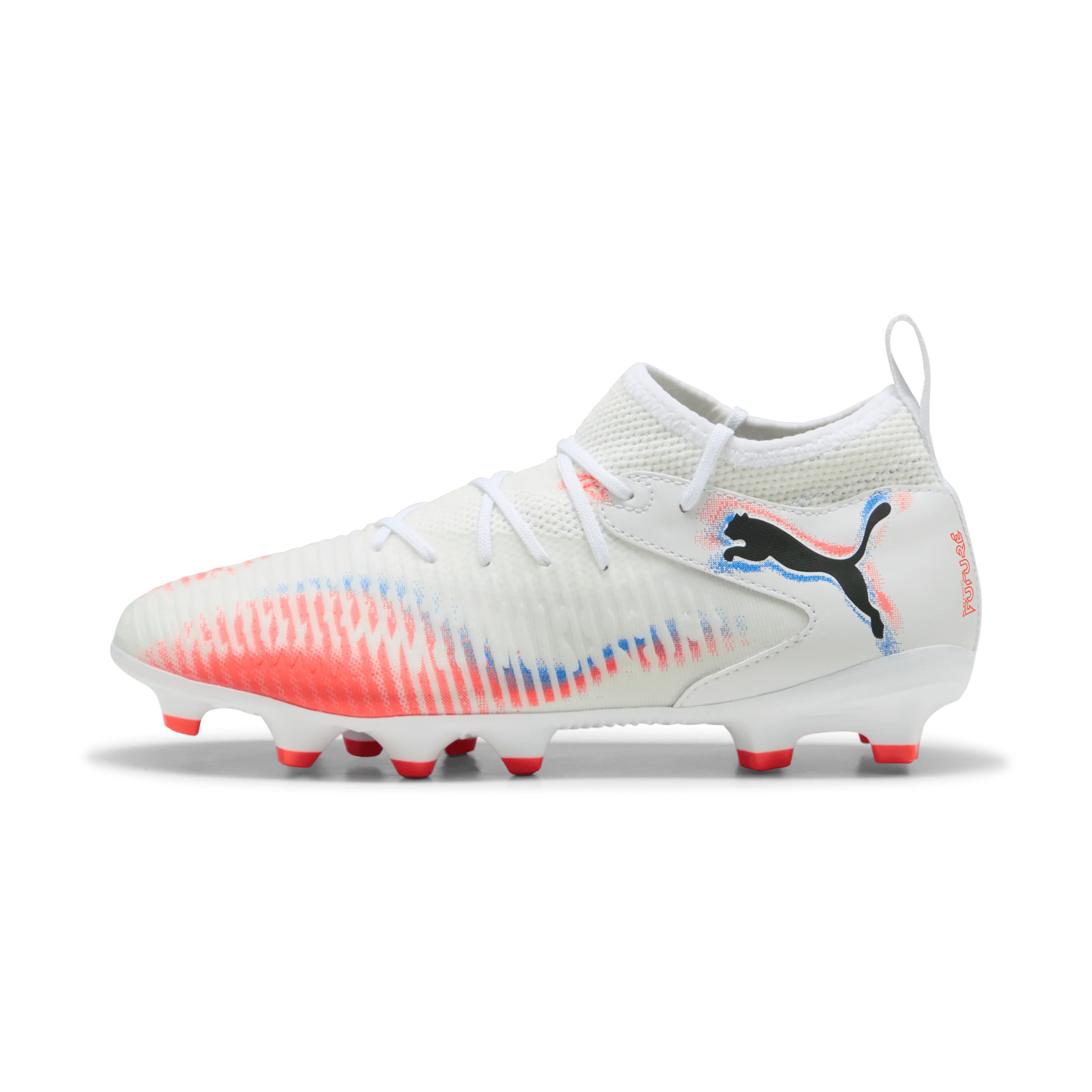 PUMA Future 8 Match FG AG Firm Multi Ground Kids Soccer Cleats White Black