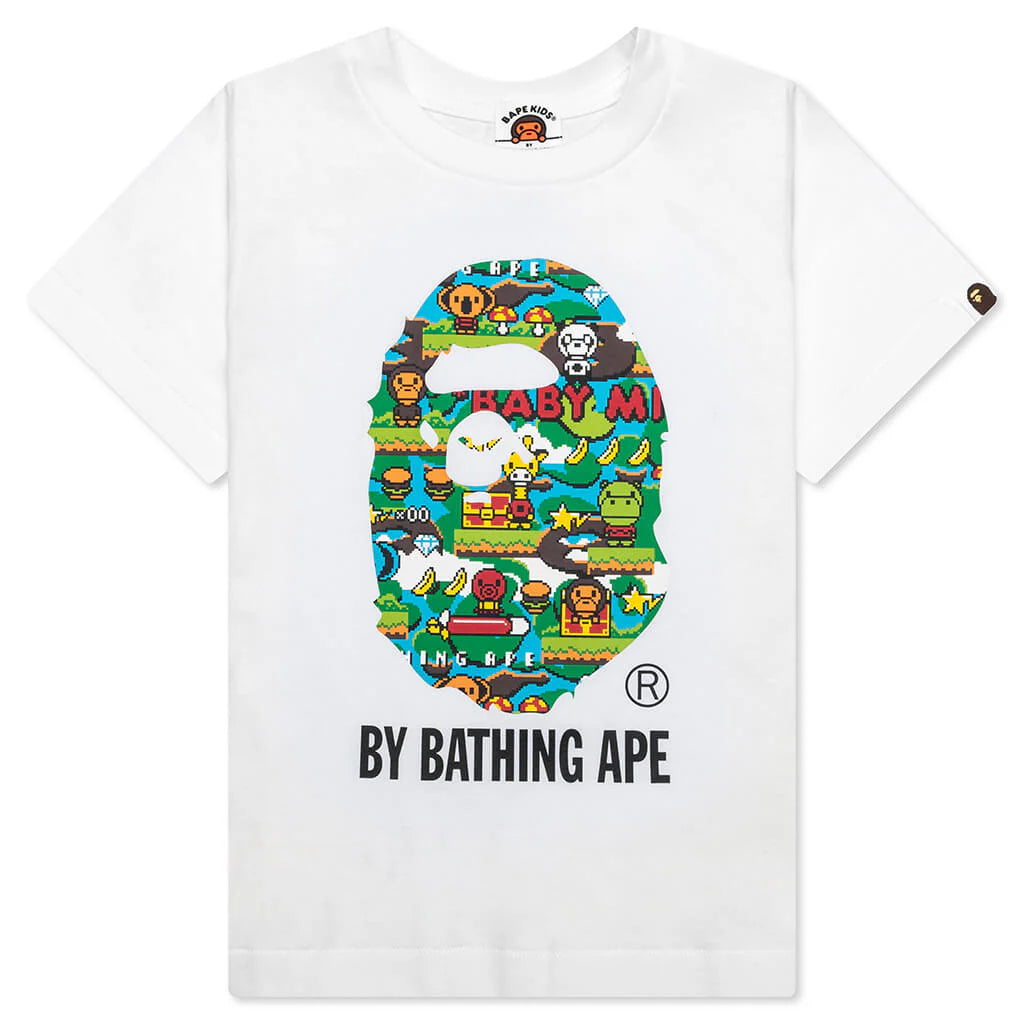Kids Baby Milo Game By Bathing Ape Tee White