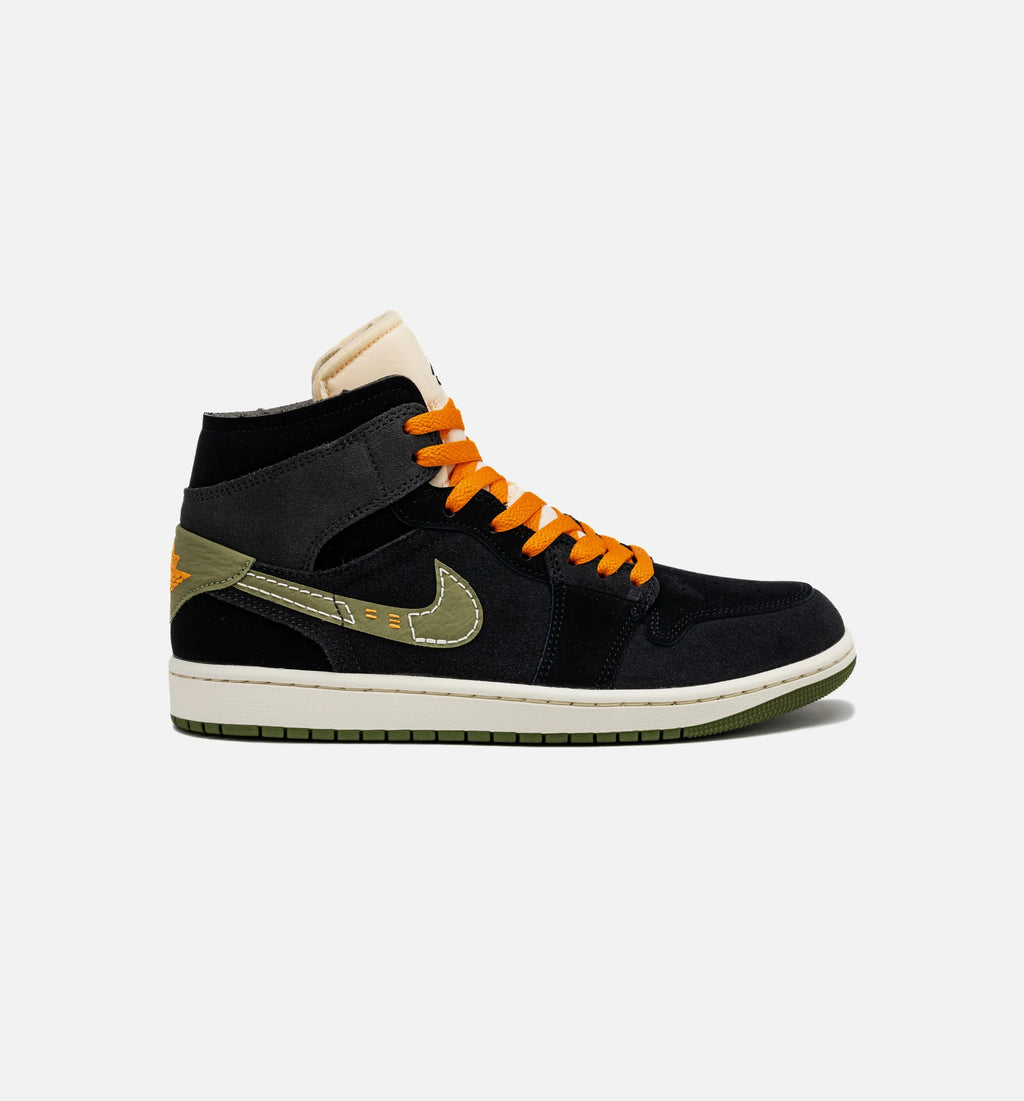 Air Jordan 1 Mid SE Craft Halloween Mens Lifestyle Shoe Grey