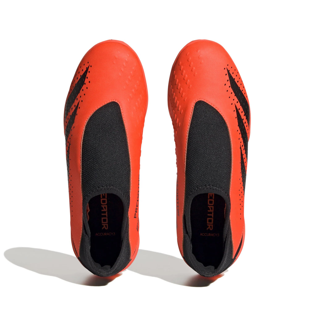 adidas Predator Accuracy3 Laceless TF Turf Youth Soccer Cleats Solar Orange Black