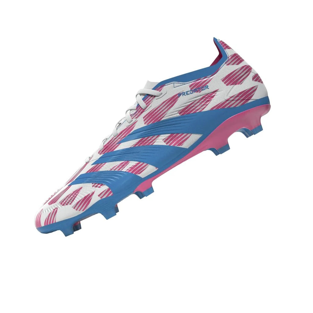 adidas Predator League FG Firm Ground Soccer Cleats White Solar Blue Solar Pink