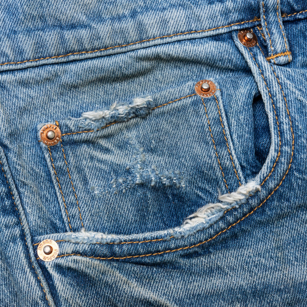 Vintage Back Pocket Blowout Light Indigo