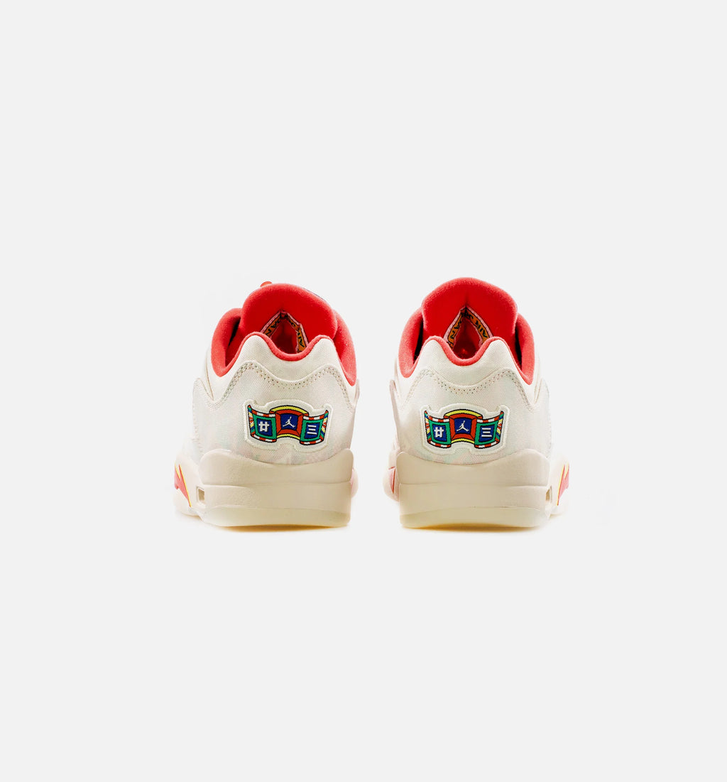 Air Jordan Retro 5 Low Chinese New Year Mens Lifestyle Shoe Sail Red