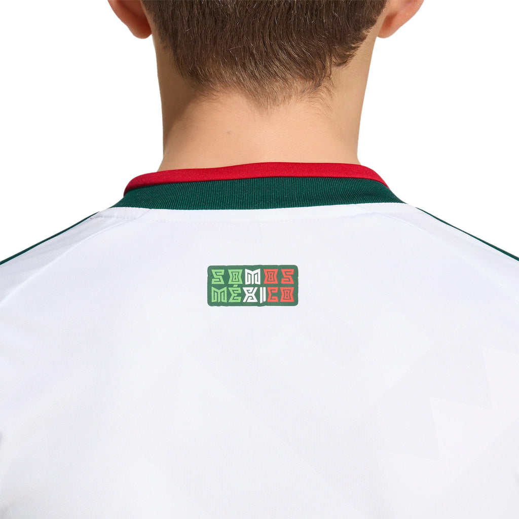 adidas Mexico Away Youth Soccer Jersey 2026 White