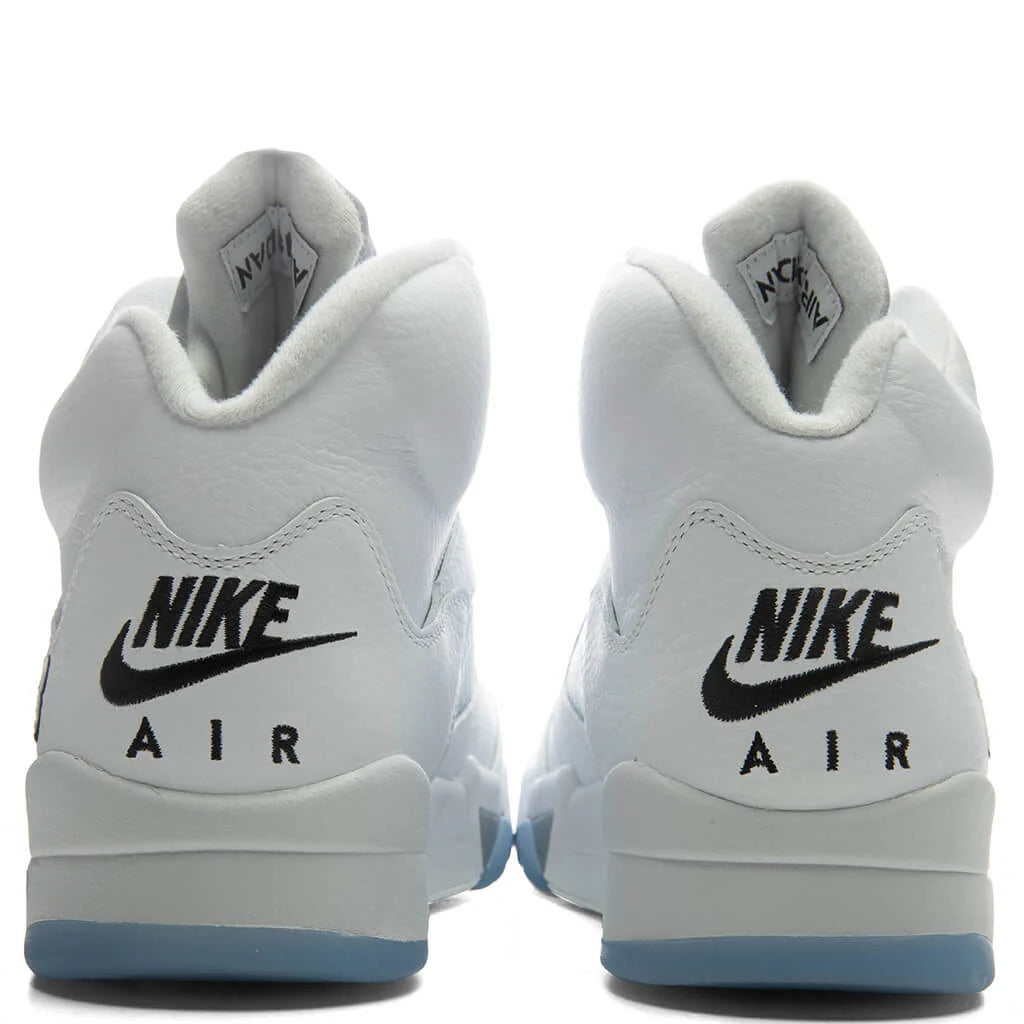 Air Jordan 5 Retro White Metallic White Black Metallic Silver