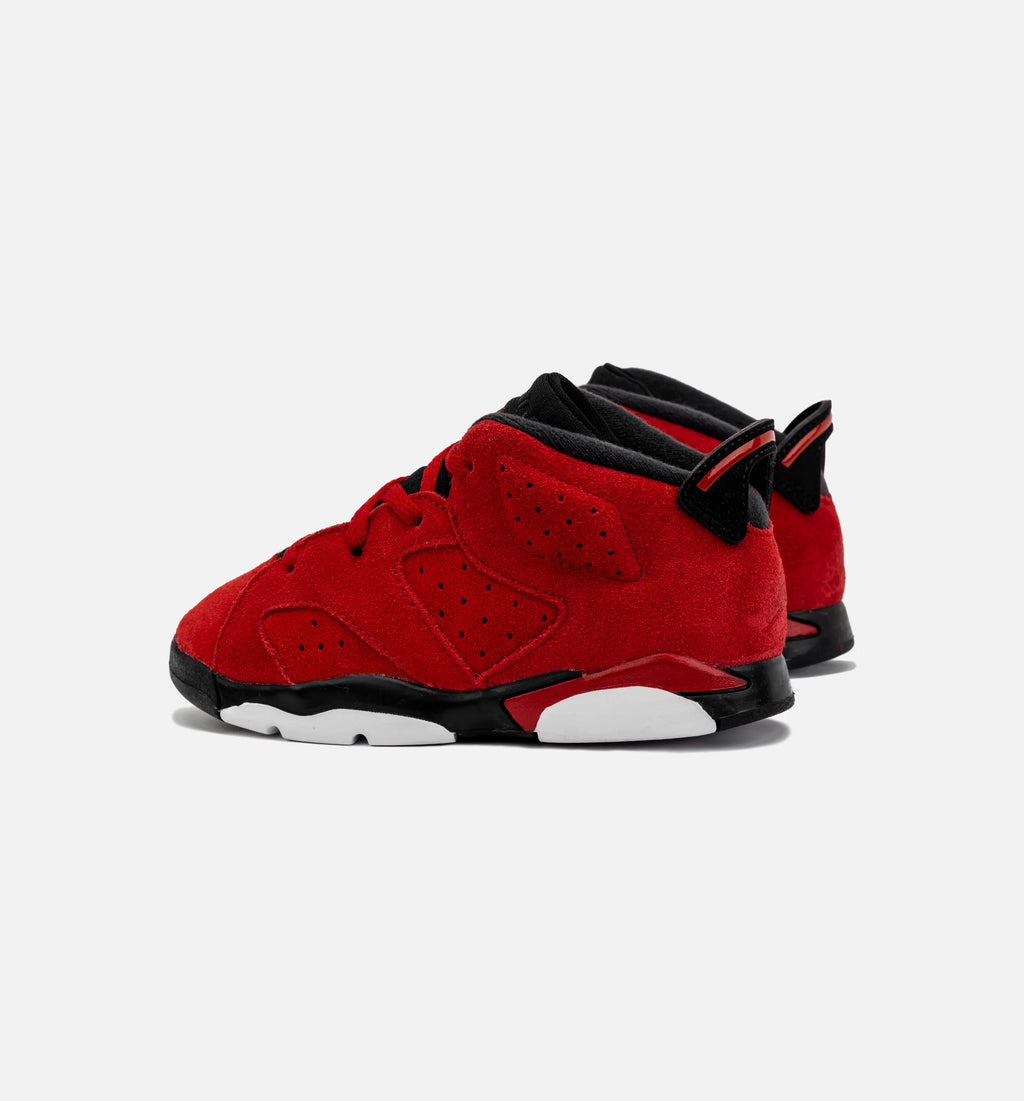 Air Jordan 6 Retro Toro Bravo Infant Toddler Lifestyle Shoe Red Black