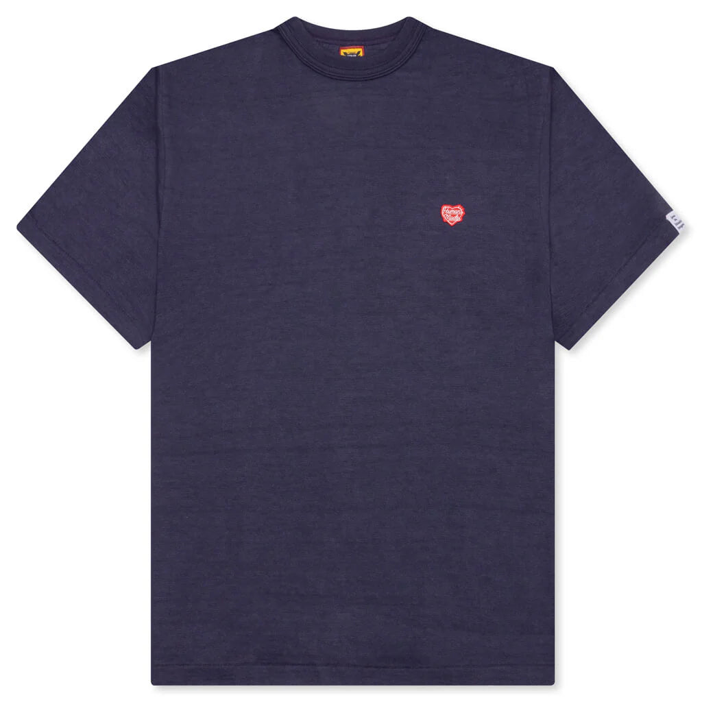 Heart Badge T Shirt Navy
