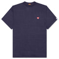 Heart Badge T Shirt Navy