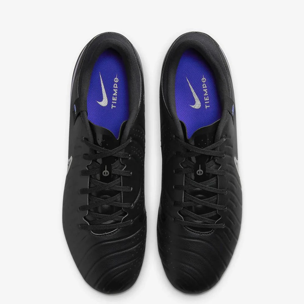Nike Tiempo Legend 10 Academy Firm Ground Soccer Cleats Black Hyper Royal Chrome