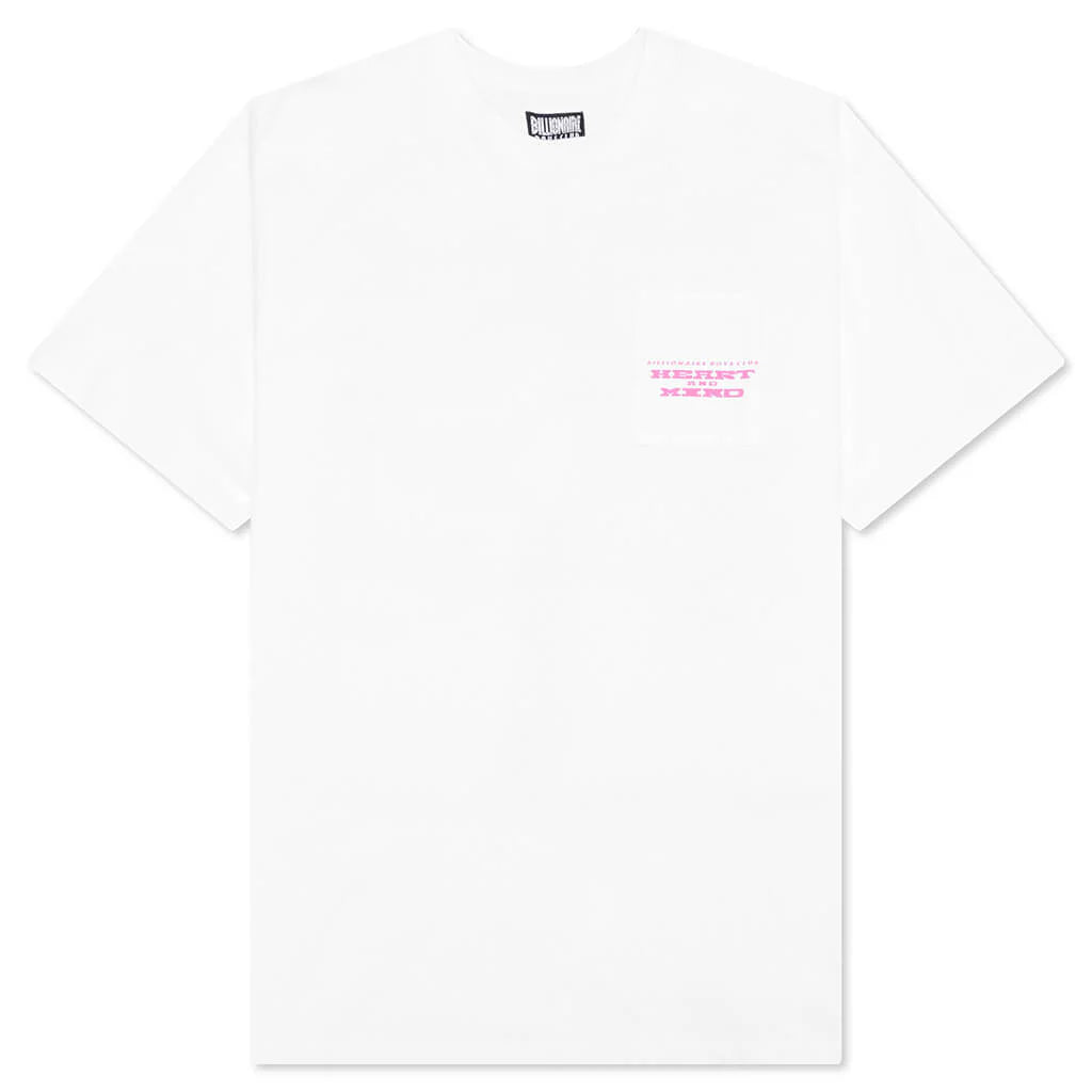 BB Heart S S Knit White
