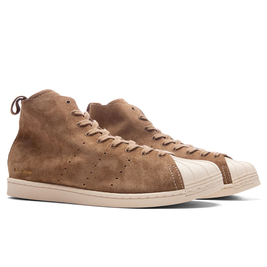 Adidas Originals x Wales Bonner Superstar Hi Supplier Colour Core White Night Brown