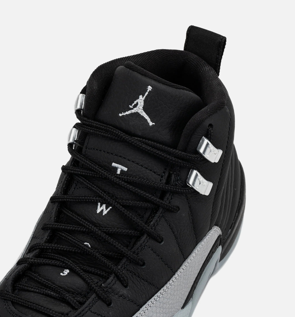 Air Jordan 12 Retro Black And Wolf Grey Mens Lifestyle Shoe Black Wolf Grey White