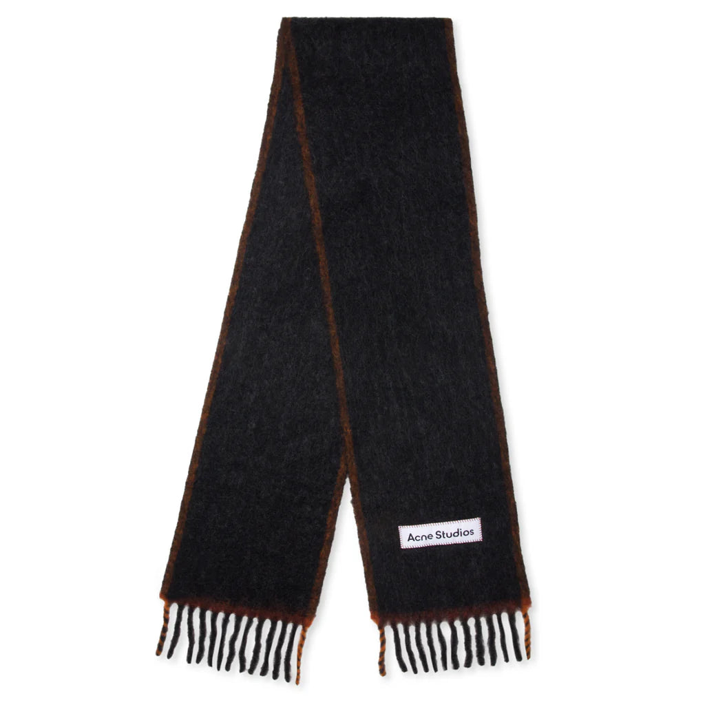 Wool Mohair Scarf Black