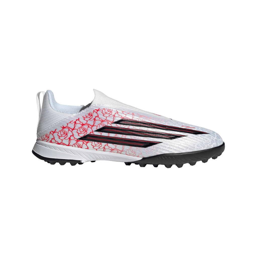 adidas F50 League Laceless TF Turf Youth Soccer Cleats White Black Red