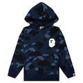 Kids Color Camo Ape Head Relaxed Fit Pullover Hoodie Navy