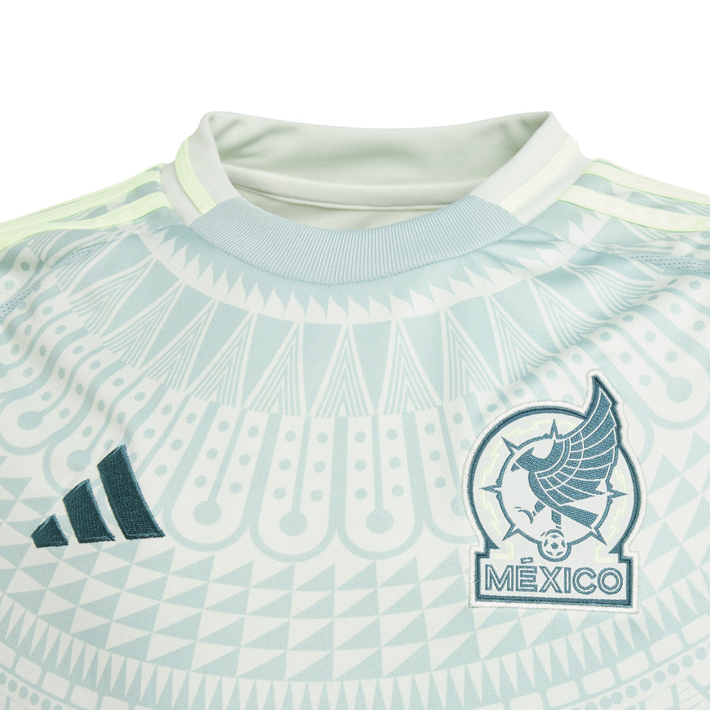 adidas Youth Mexico Away Jersey 2024 Linen Green