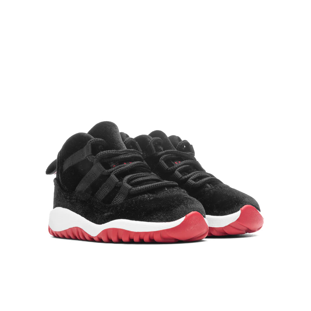 Jordan 11 Retro TD Bred Velvet Black Gym Red White
