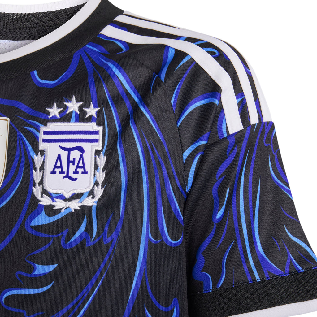 adidas Argentina Away Youth Soccer Jersey 2026 Black Blue