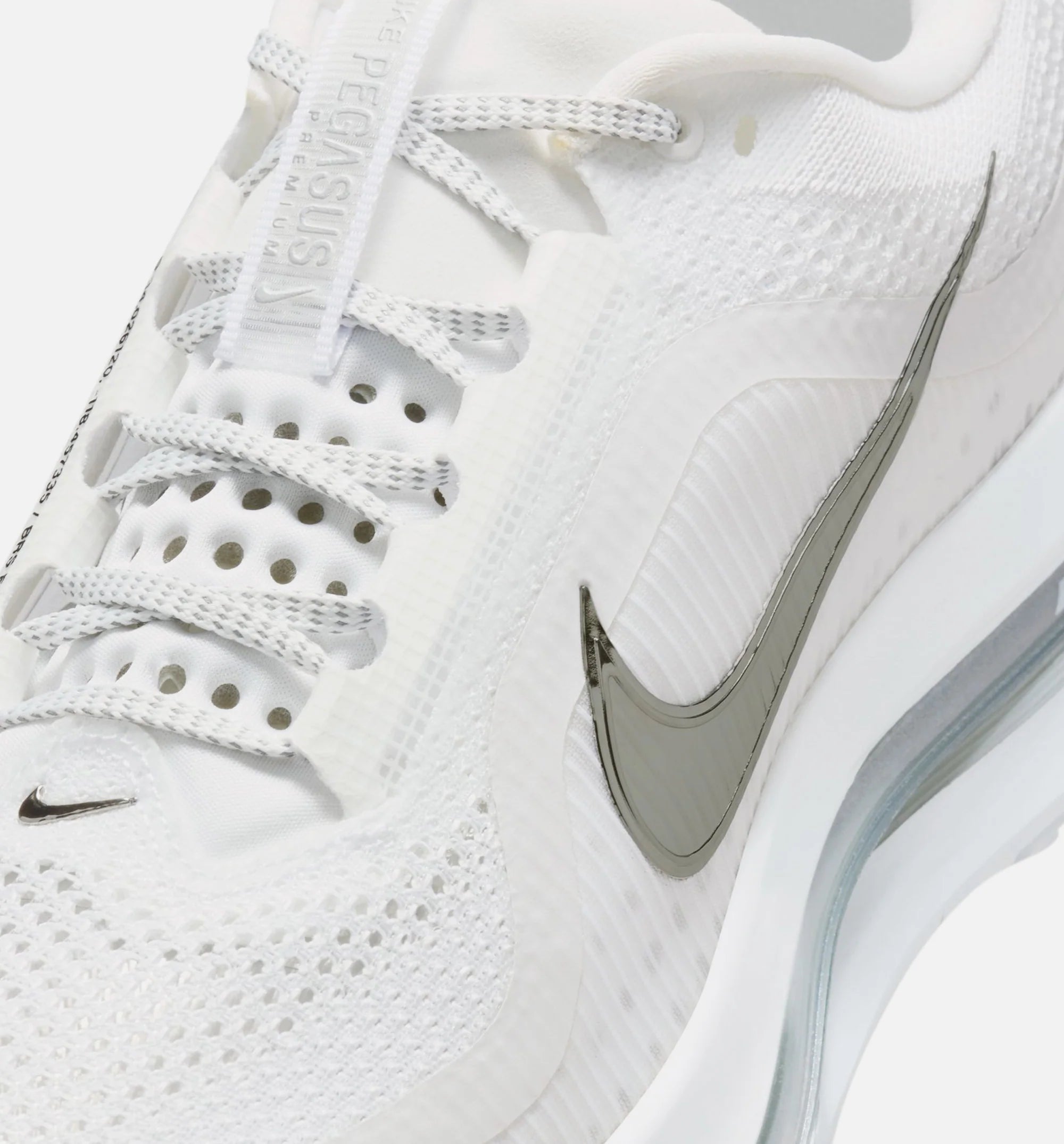 Pegasus Premium Mens Lifestyle Shoe White Metallic Silver Metallic Silver
