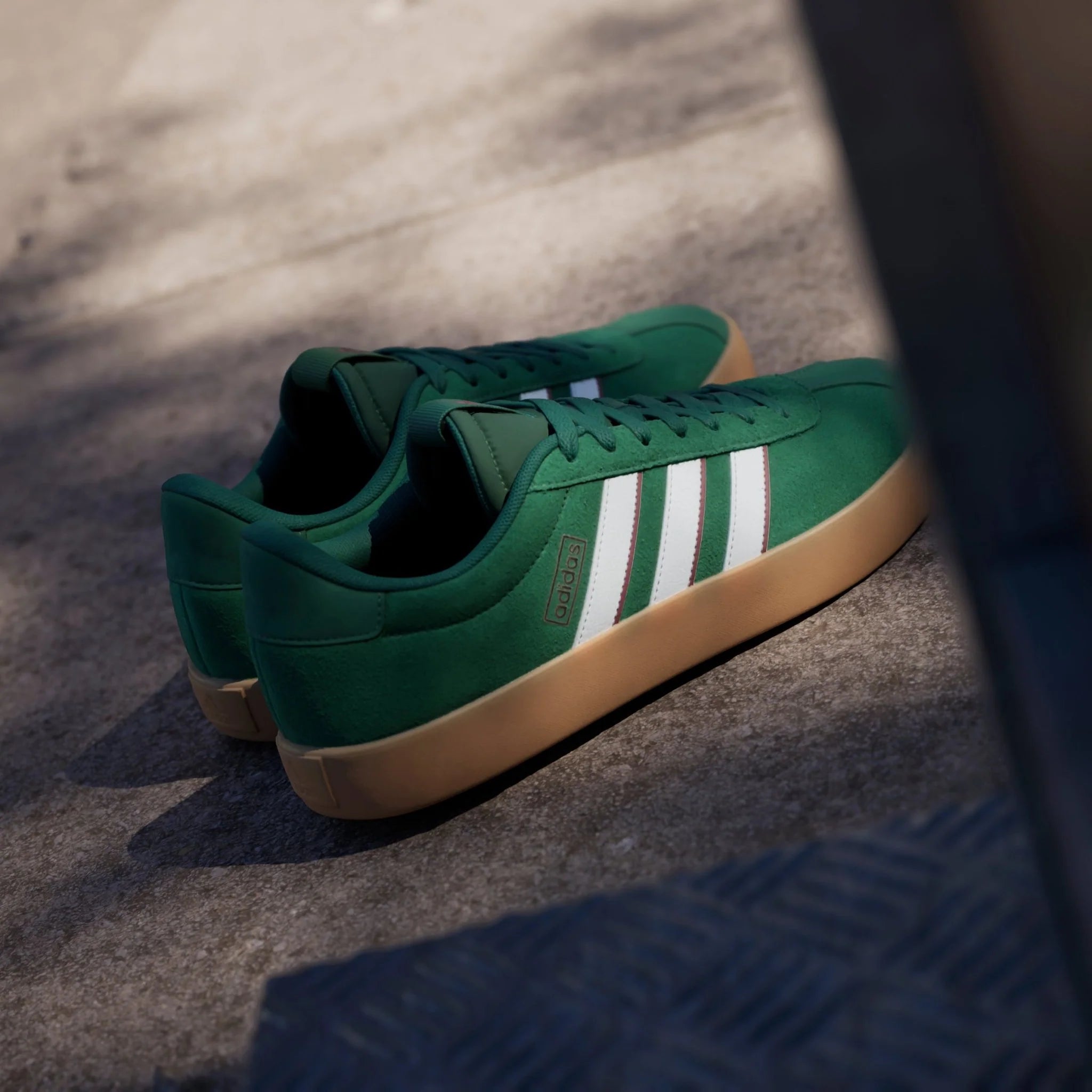 adidas VL Court 30 Shoes Dark Green White Collegiate Burgundy