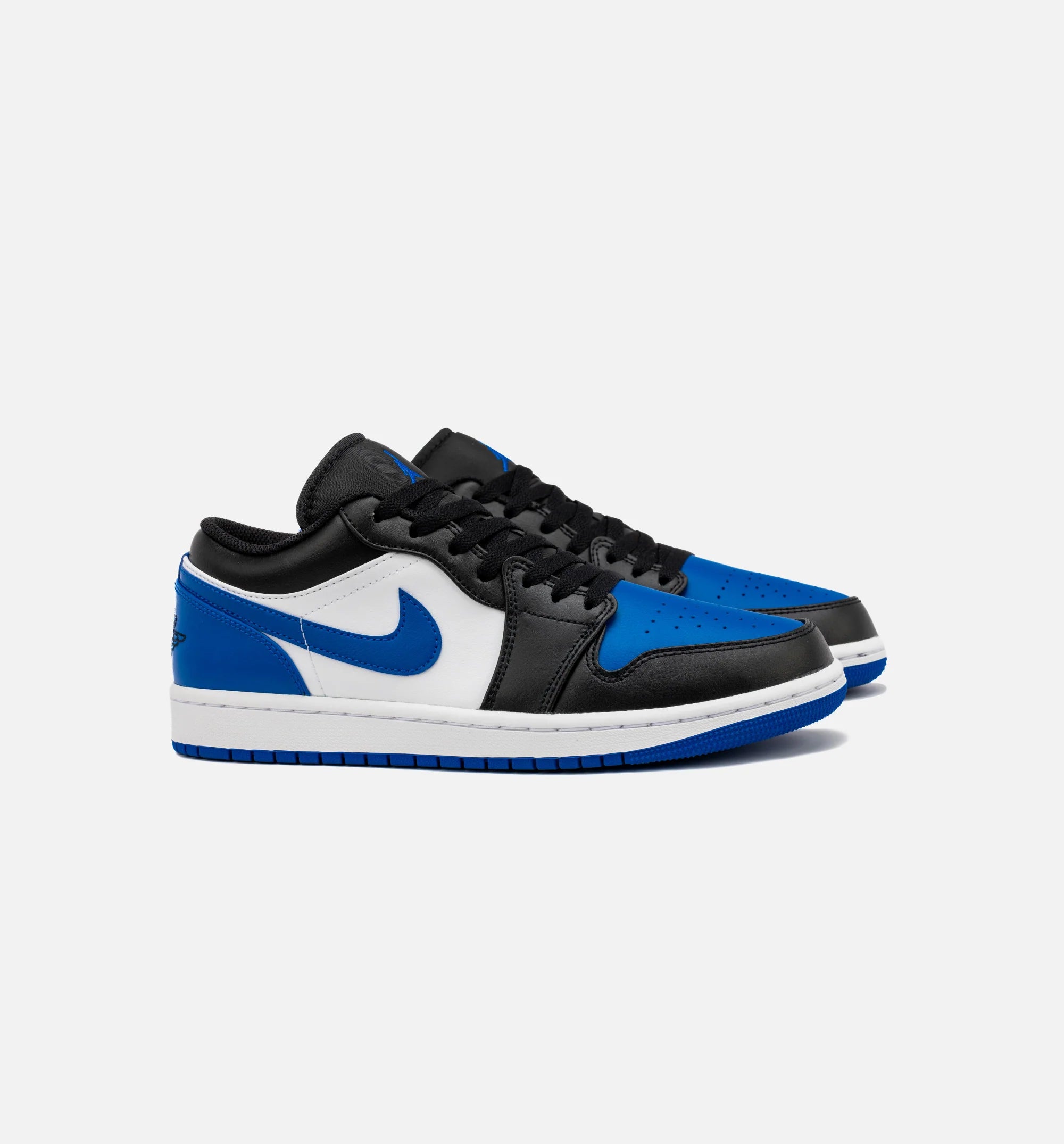 Air Jordan 1 Retro Low Royal Toe Mens Lifestyle Shoe White Royal Blue Black Free Shipping