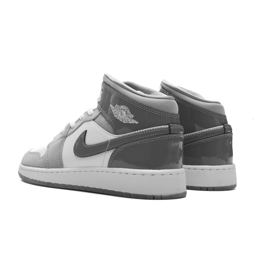 Air Jordan 1 Mid SE GS White Cool Grey Medium Grey