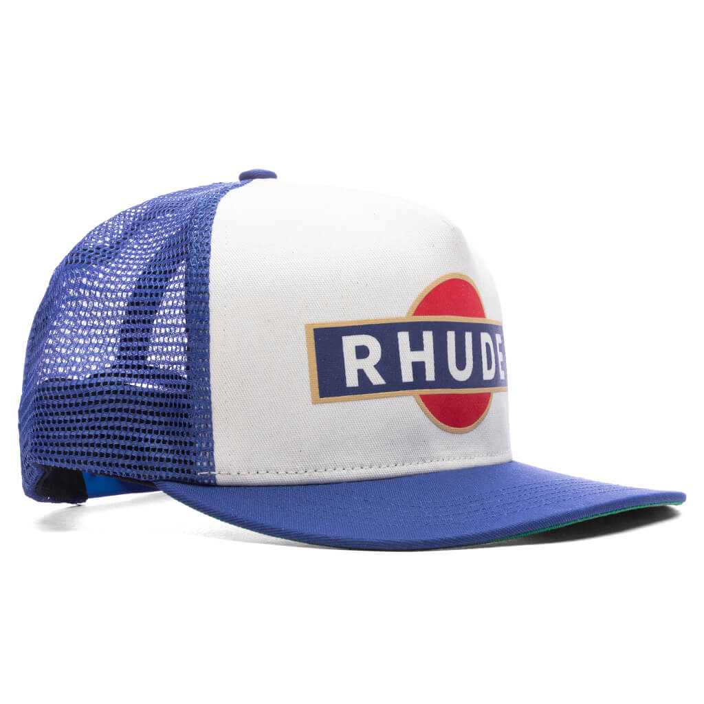 Racer Trucker Hat Navy Off White