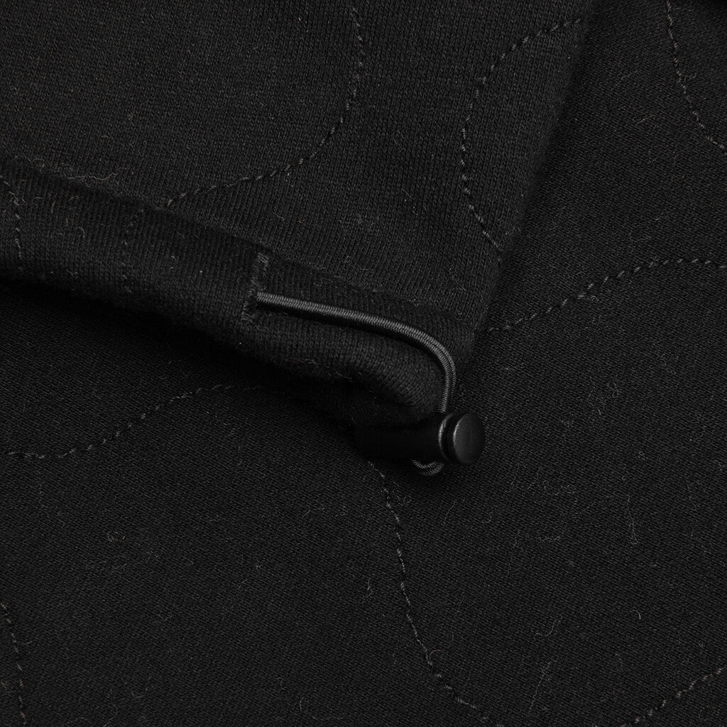 Wave Quilted Easy Pants Black