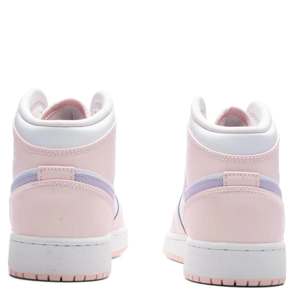 Air Jordan 1 Mid GS Pink Wash Violet Frost White