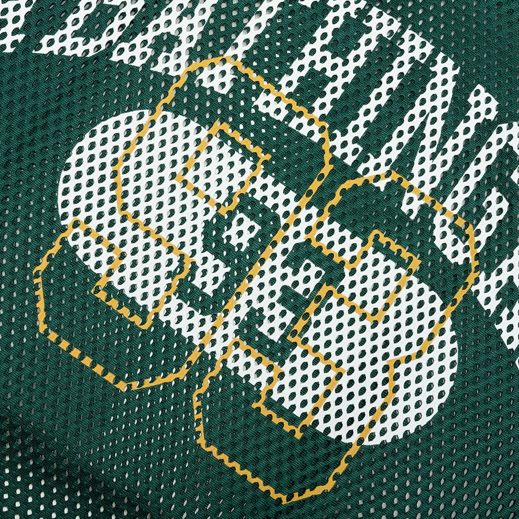 Line Camo Multi Logo Relaxed Fit Football Jersey Green
