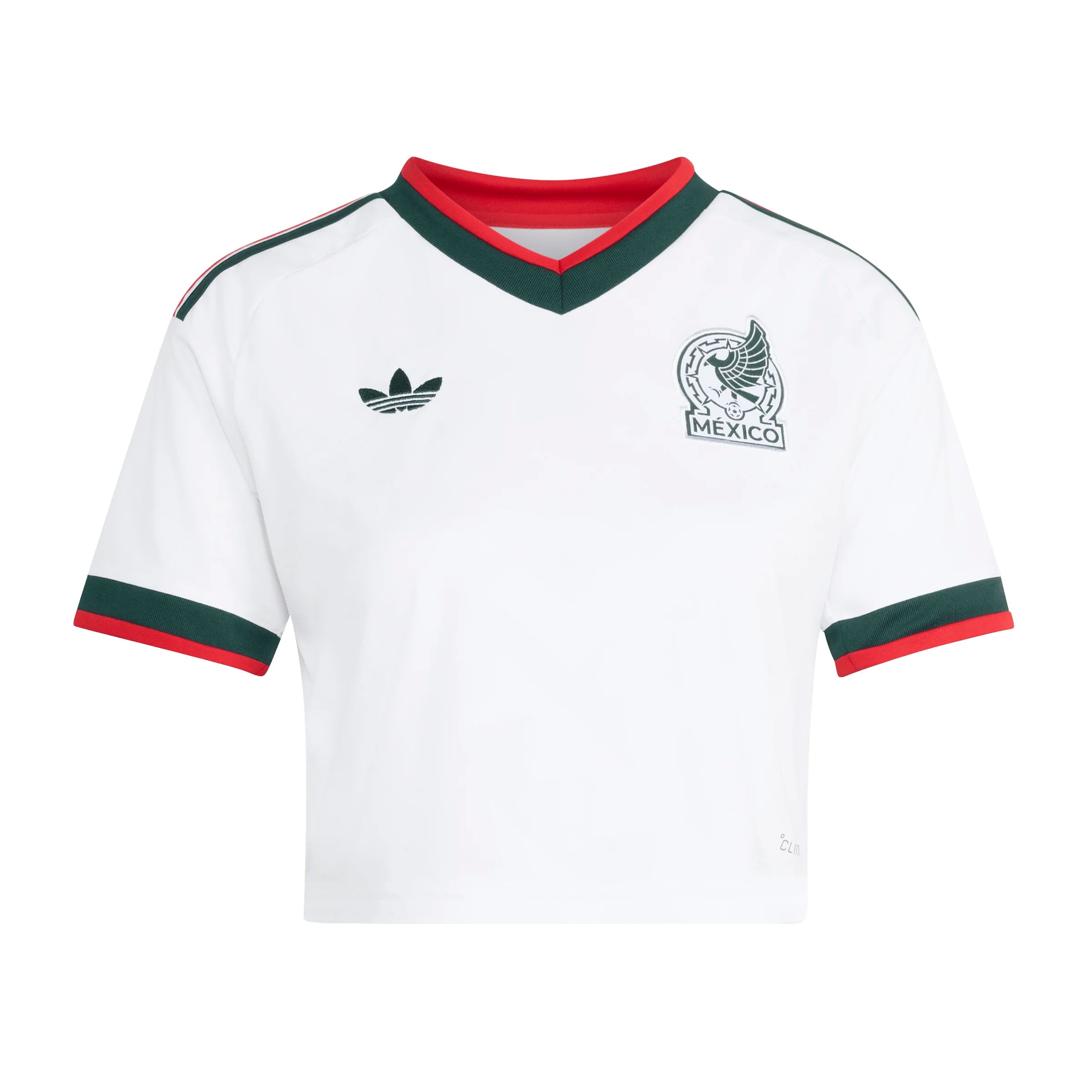 adidas Mexico Away Cropped Womens Soccer Jersey 2026 White