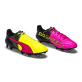 PUMA EvoSPEED SL II Tricks FG Firm Ground Soccer Cleats Pink Glo Safety Yellow