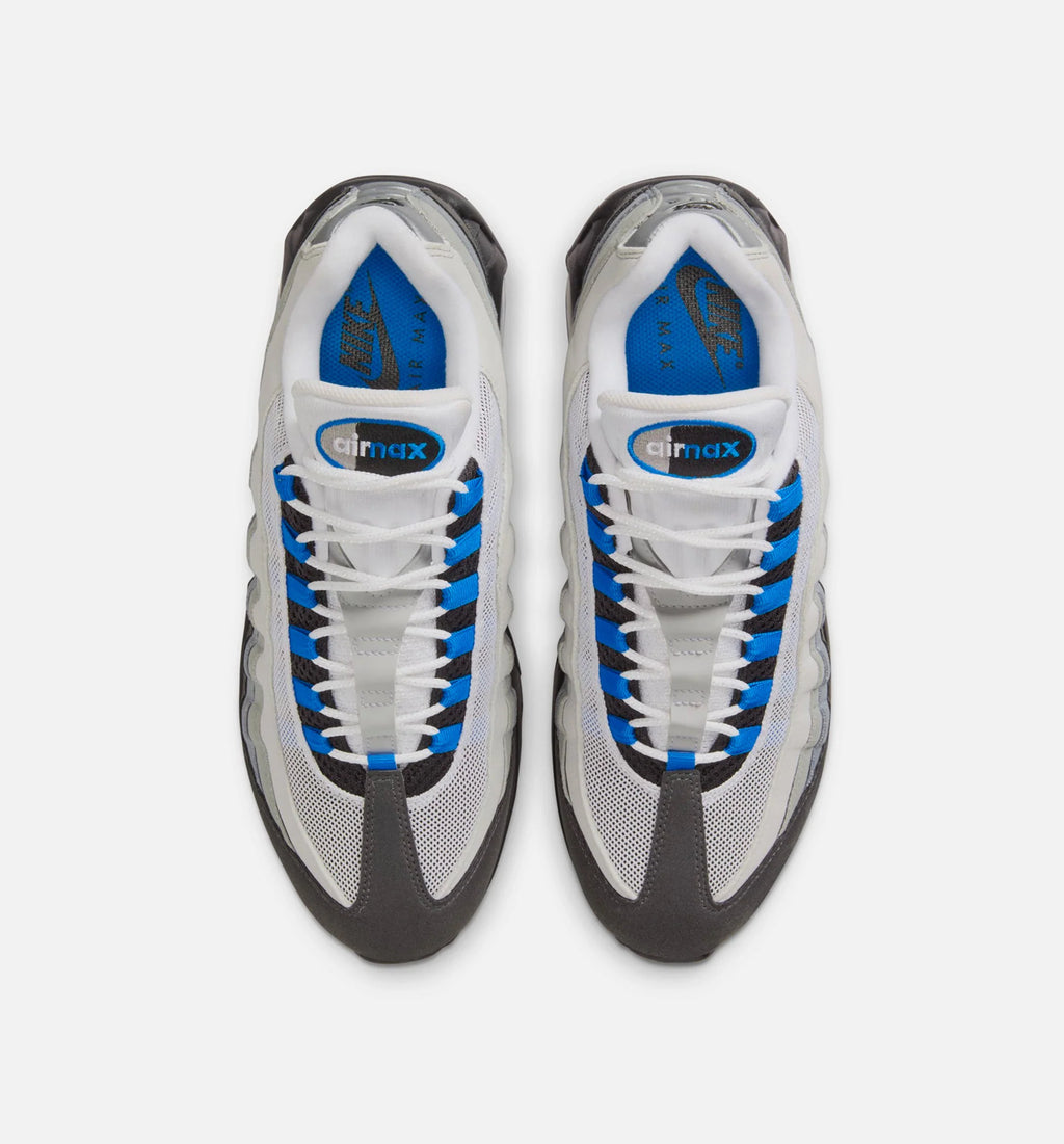 Air Max 95 Cool Grey and Blue Spark Mens Lifestyle Shoe White Blue Spark Black Neutral Grey Medium Grey