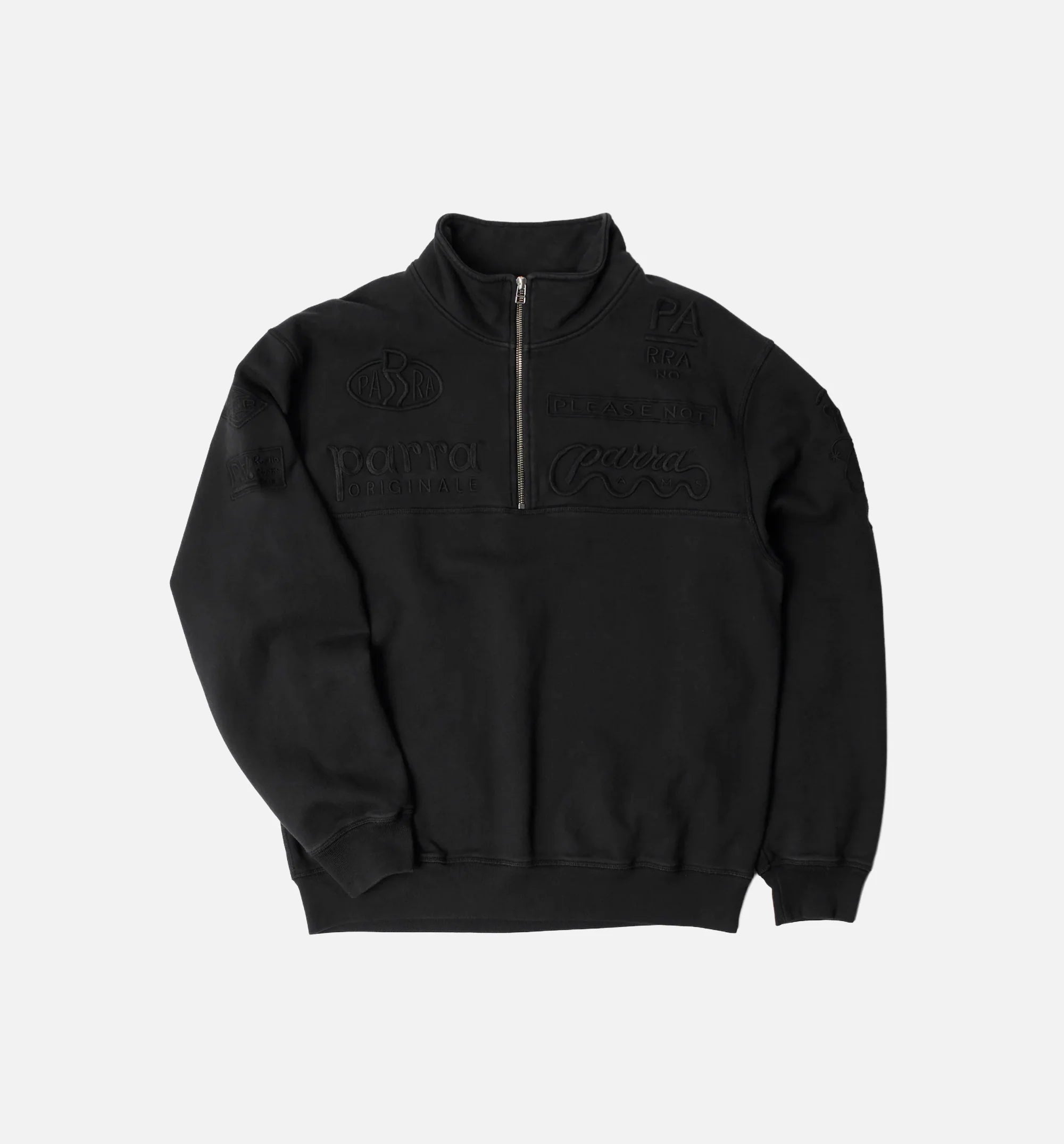 Media Training Quarter Zip Pullover Mens Jacket Black