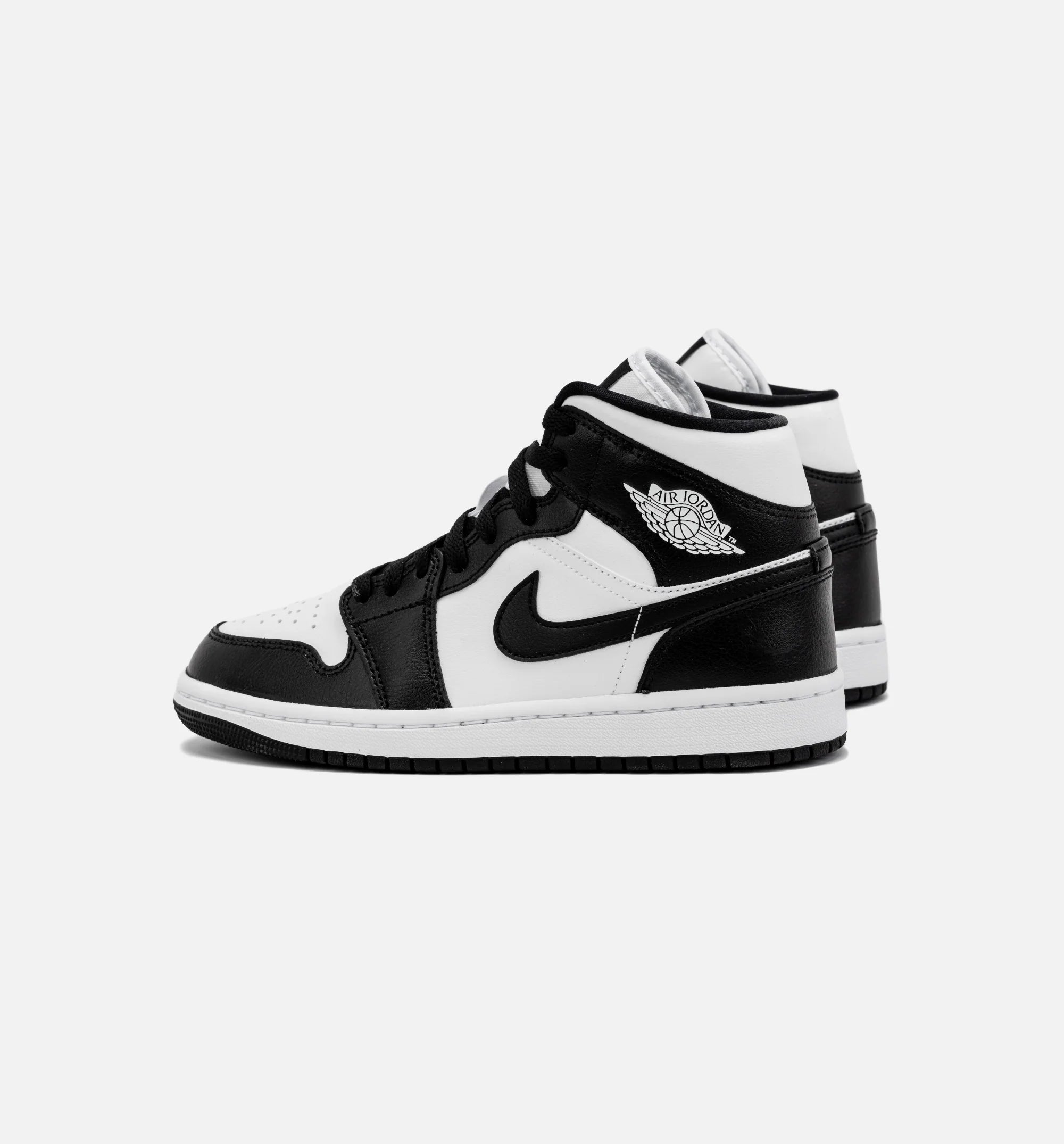 Air Jordan 1 Retro Mid Panda Womens Lifestyle Shoe Black White