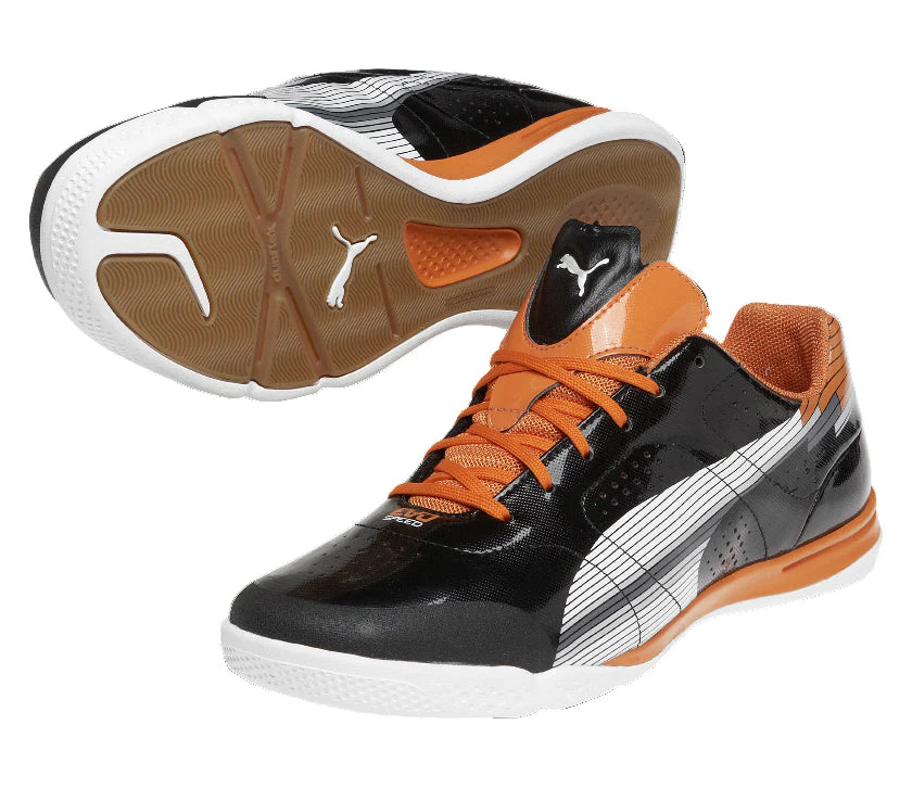 PUMA evoSPEED 1 Sala Indoor Soccer Shoes Black White Orange