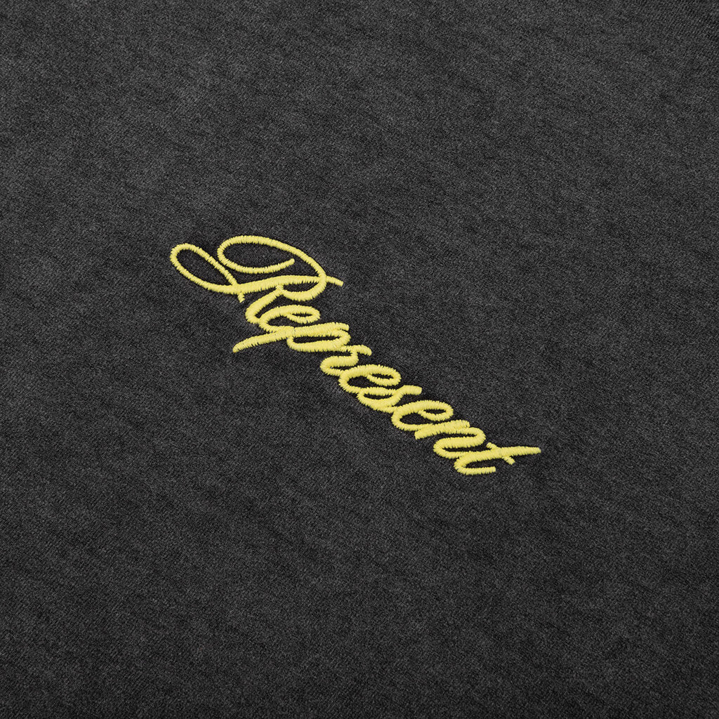 Script Logo T Shirt Vintage Grey