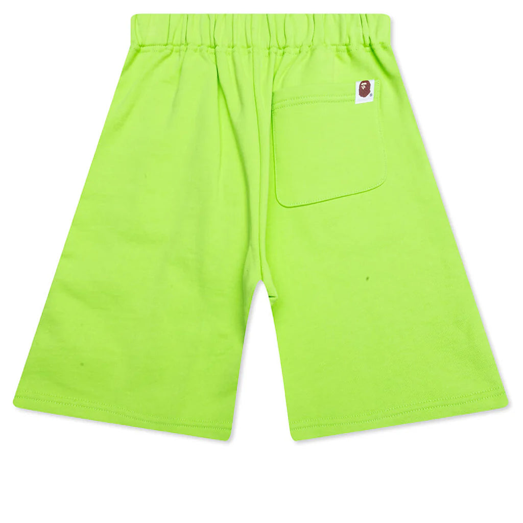 Kids Bape Pigment Dye Sweat Shorts Green