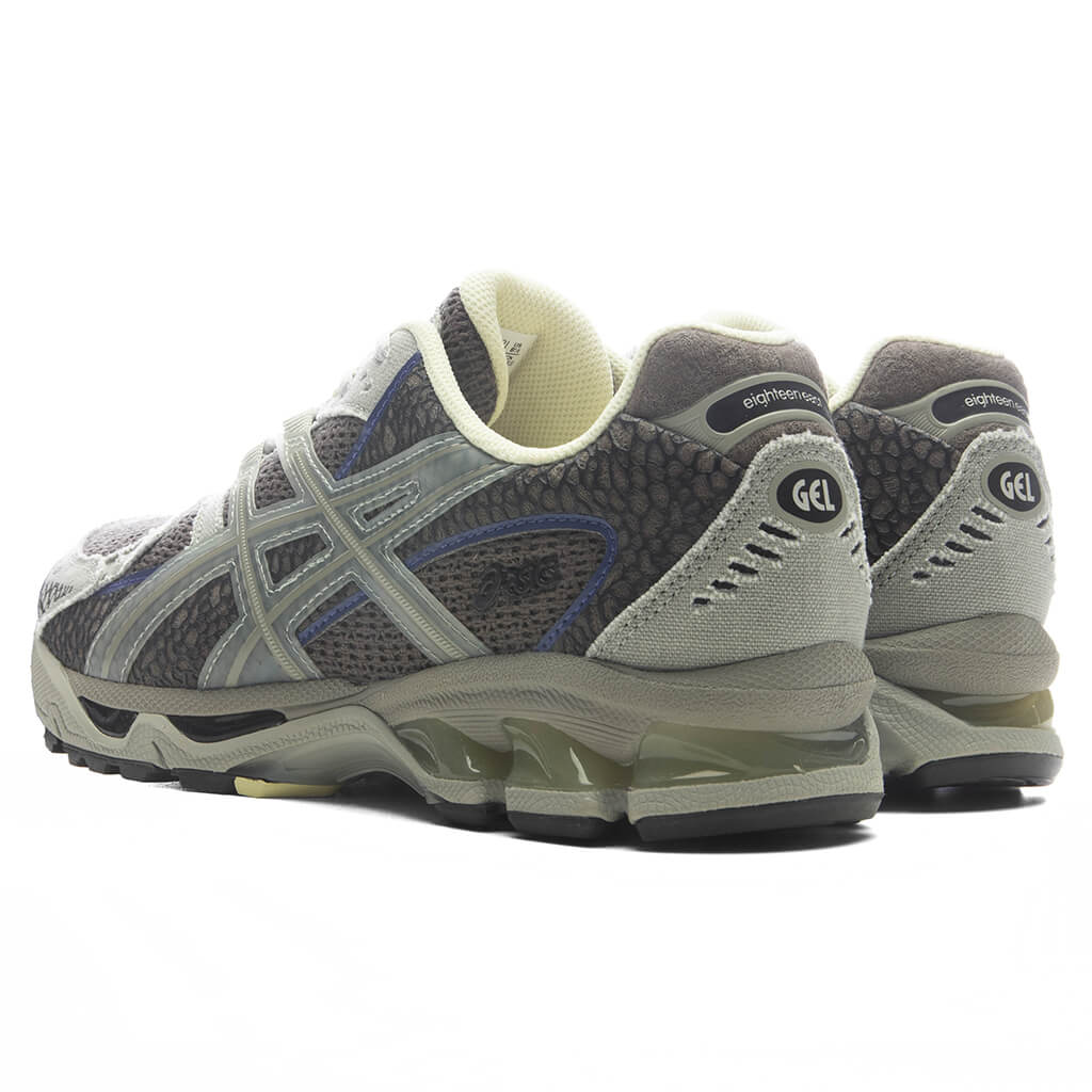 ASICS x Eighteen East Gel Nimbus 101 Canteen Abbey Stone