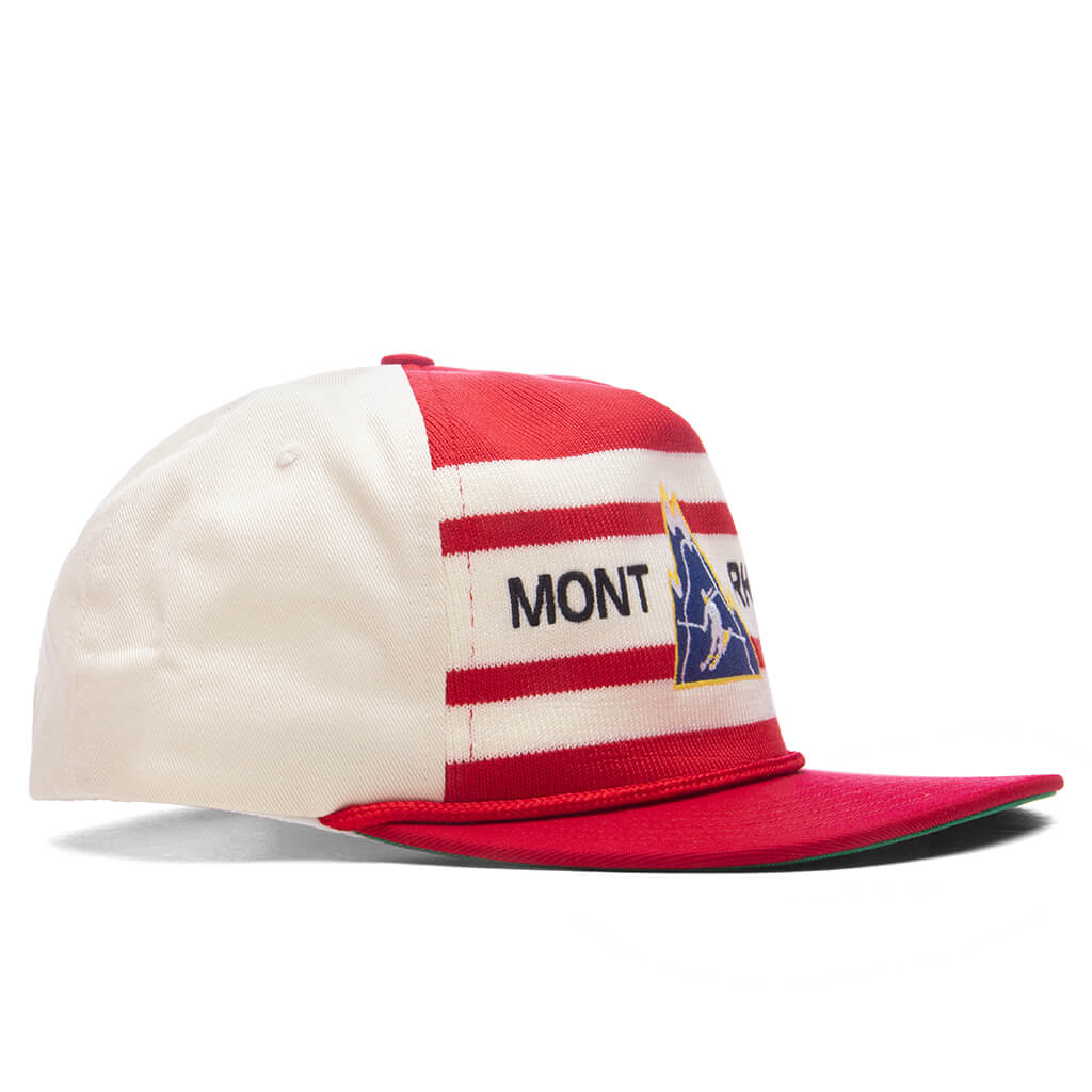 Mont Striped Structure Hat Red Off White