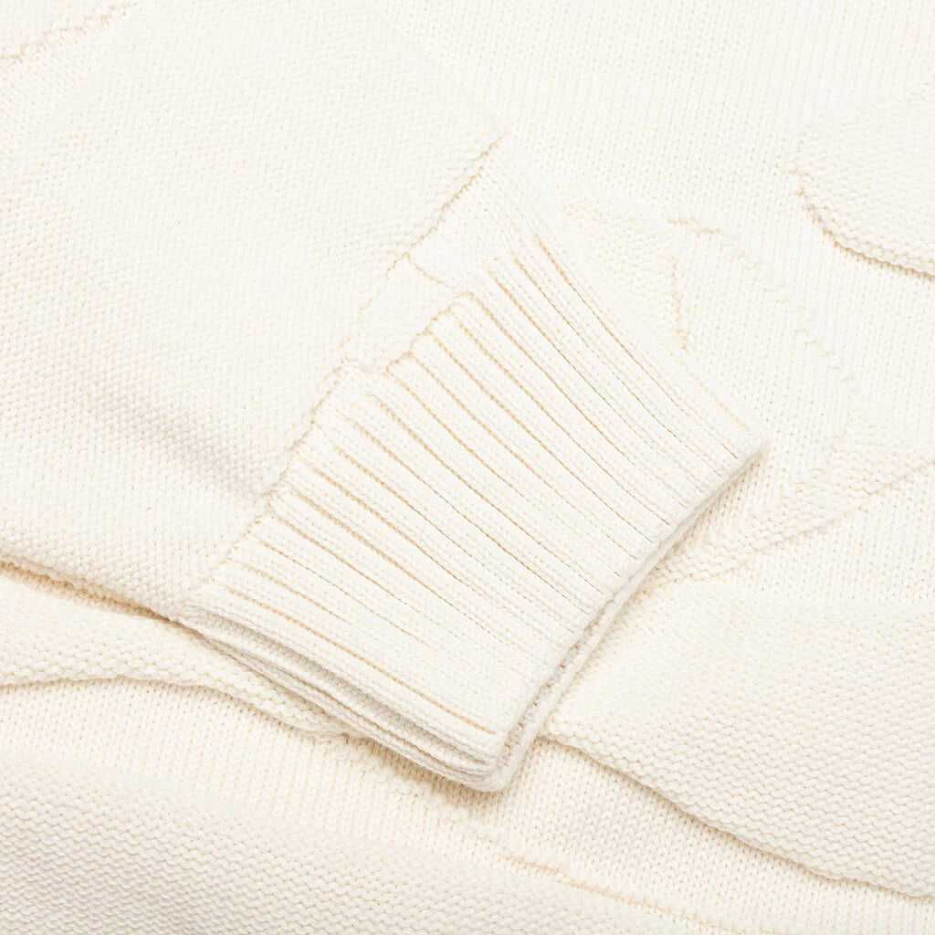 Landscaped Knitted Pullover Off White