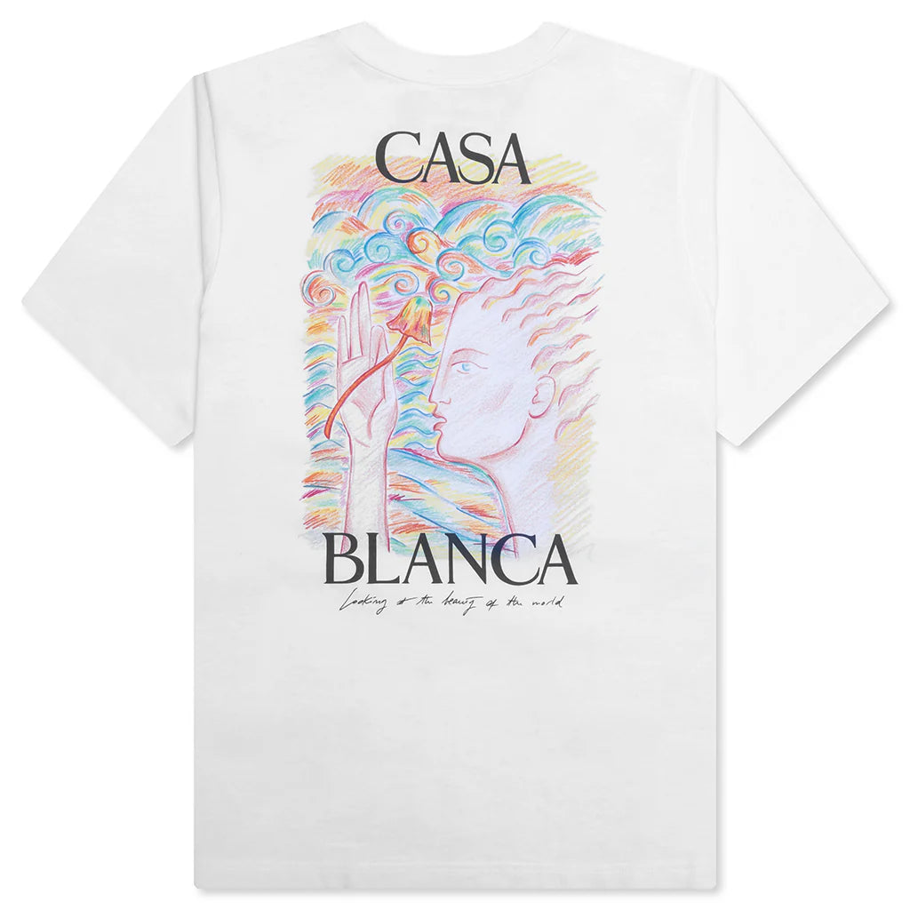 Mushroom Goddess Printed T Shirt White