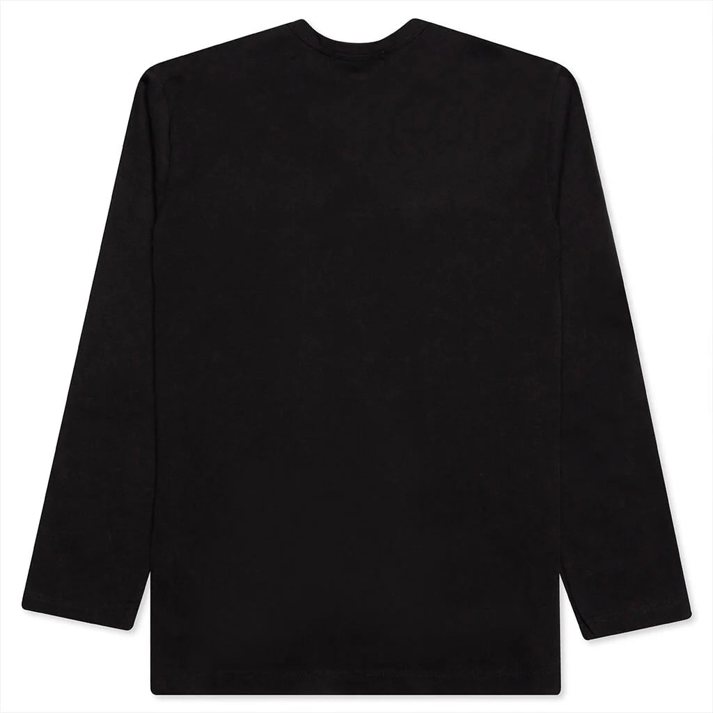 Comme Des Garcons SHIRT L S Chest Logo Tee Black