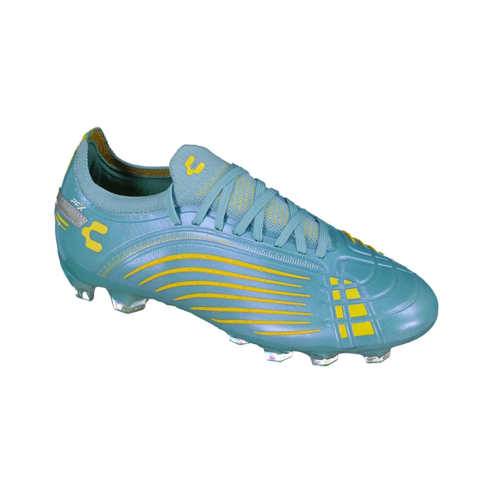 Charly Stingr PFX Womens Firm Ground Aqua Yellow