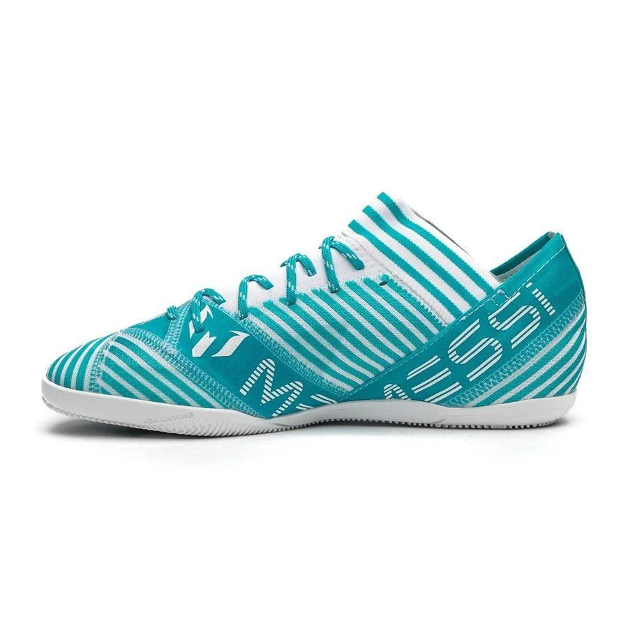 adidas Nemeziz Messi Tango 173 IN Indoor Soccer Shoes White Legend Ink Energy Blue