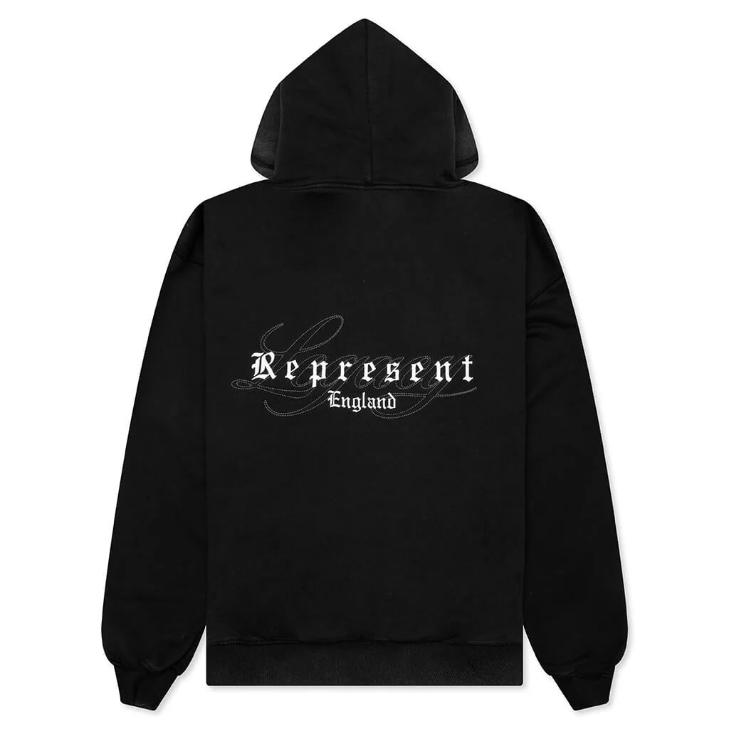 Legacy Overprint Hoodie Vintage Black