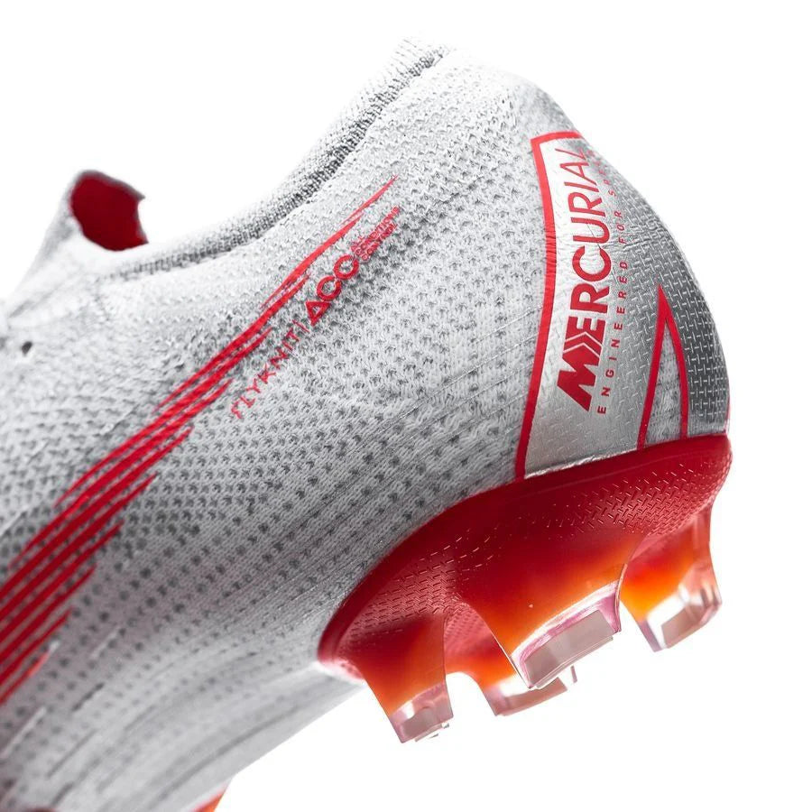Nike Mercurial Vapor 12 Elite FG Firm Ground Mens Soccer Cleats Concrete Wolf Grey Light Crimson