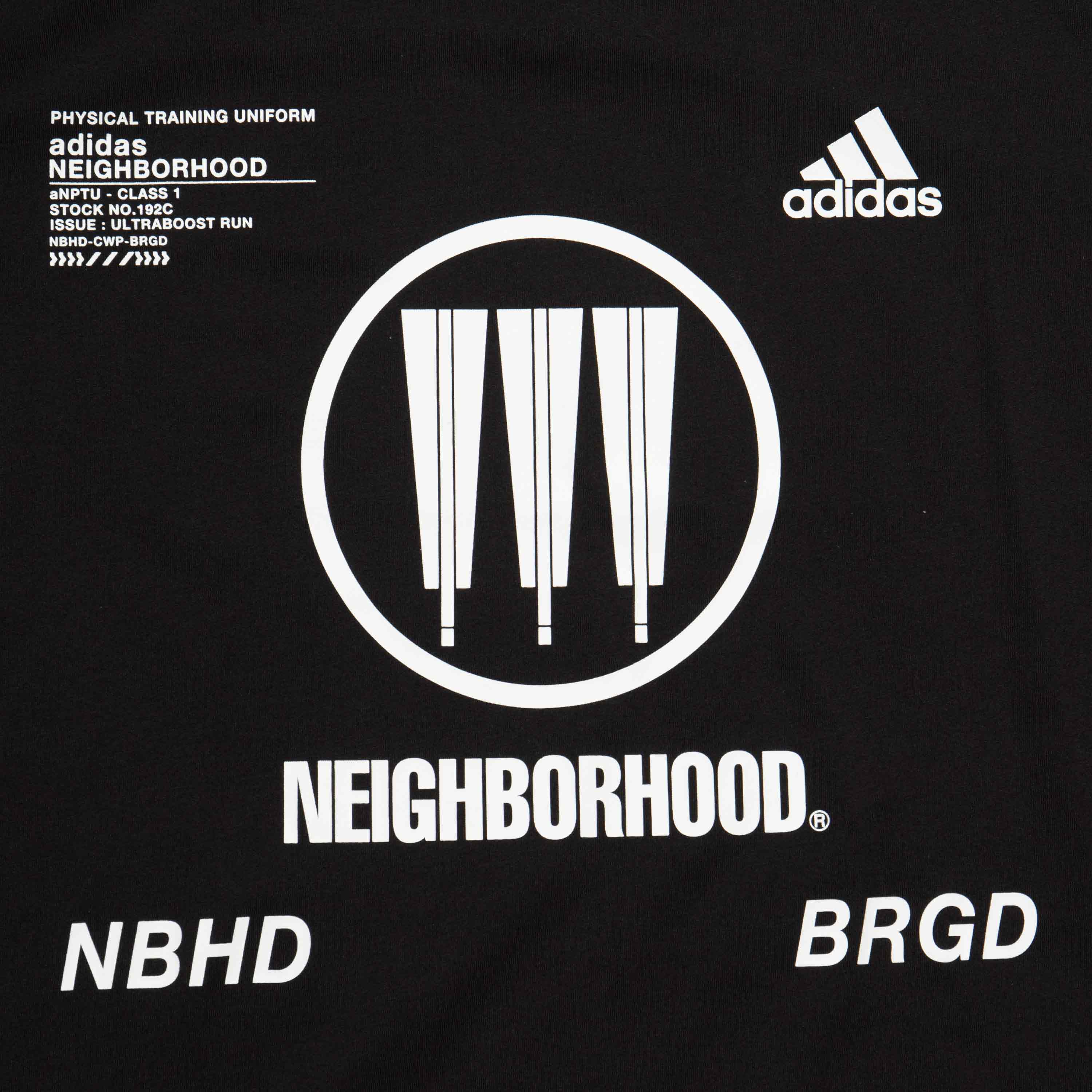 adidas X Neighorhood Mens T Shirt Black White