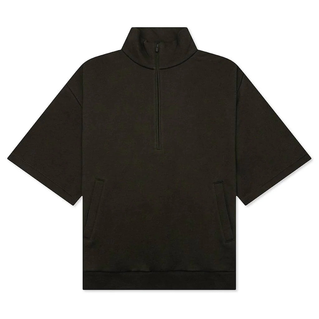 3 4 Half Zip Off Black